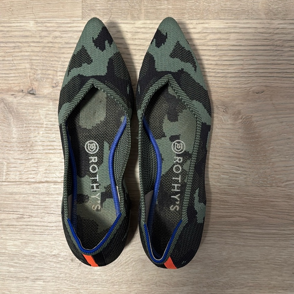 Rothy’s Camo Flats size 8.5